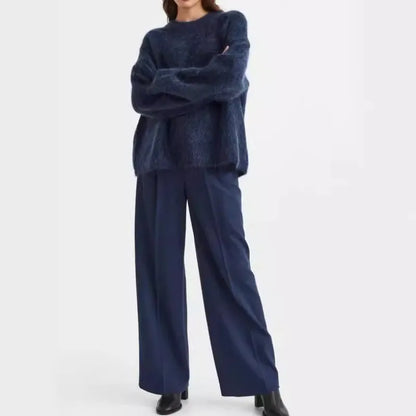 Suéter Oversized Con Diseño Liso Para Mujer | Ideal Para Otoño E Invierno