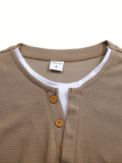 Polo De Manga Larga Con Apertura De Botones Y Bolsillos Para Hombre | Ideal Para Uso Diario
