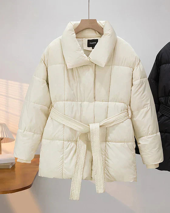 Chaqueta Acolchada Ligera con Solapa para Mujer | Ideal para Días Frescos