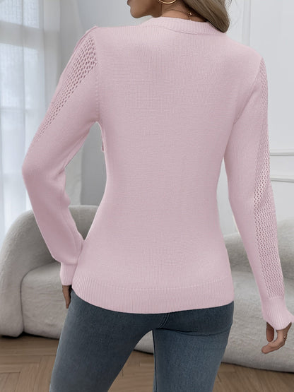 Jersey De Manga Larga Con Detalles De Flecos Para Mujer | Ideal Para Uso Diario Y Superposición