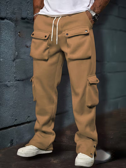 Pantalón Jogger Cargo con Cintura Elástica y Bolsillos Laterales para Hombre | Ideal para Uso Diario