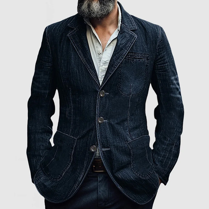 Blazer De Corte Ajustado Con Bolsillos Funcionales Para Adultos | Ideal Para Uso Diario