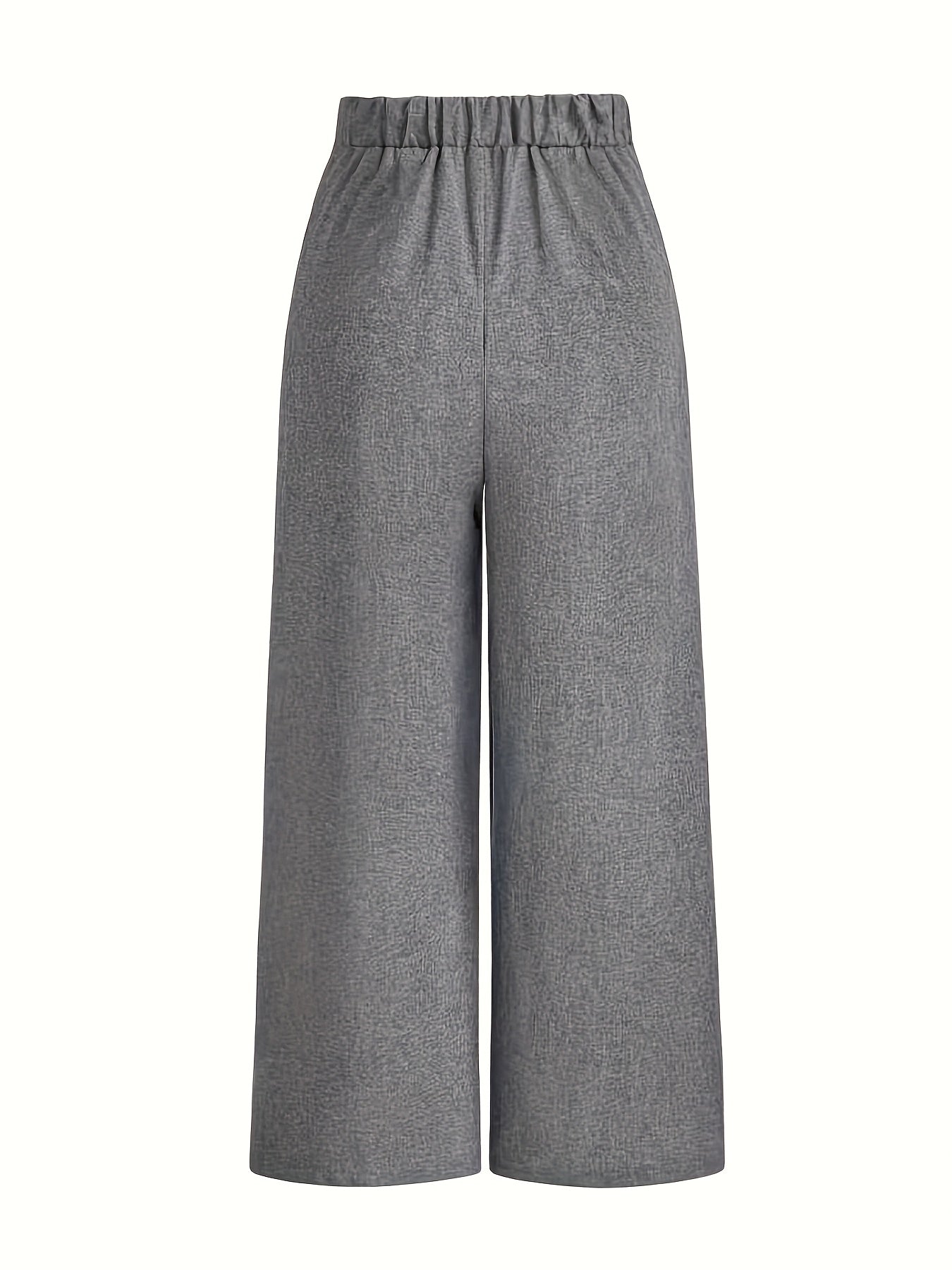 Pantalón De Talle Alto Con Piernas Anchas Y Pliegues Frontales Para Mujer | Ideal Para Uso Diario O Profesional