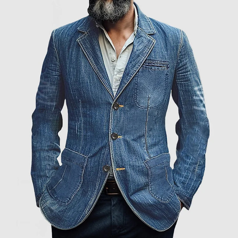 Blazer De Corte Ajustado Con Bolsillos Funcionales Para Adultos | Ideal Para Uso Diario