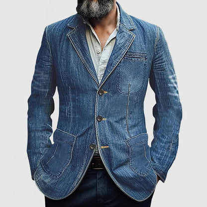 Blazer De Corte Ajustado Con Bolsillos Funcionales Para Adultos | Ideal Para Uso Diario