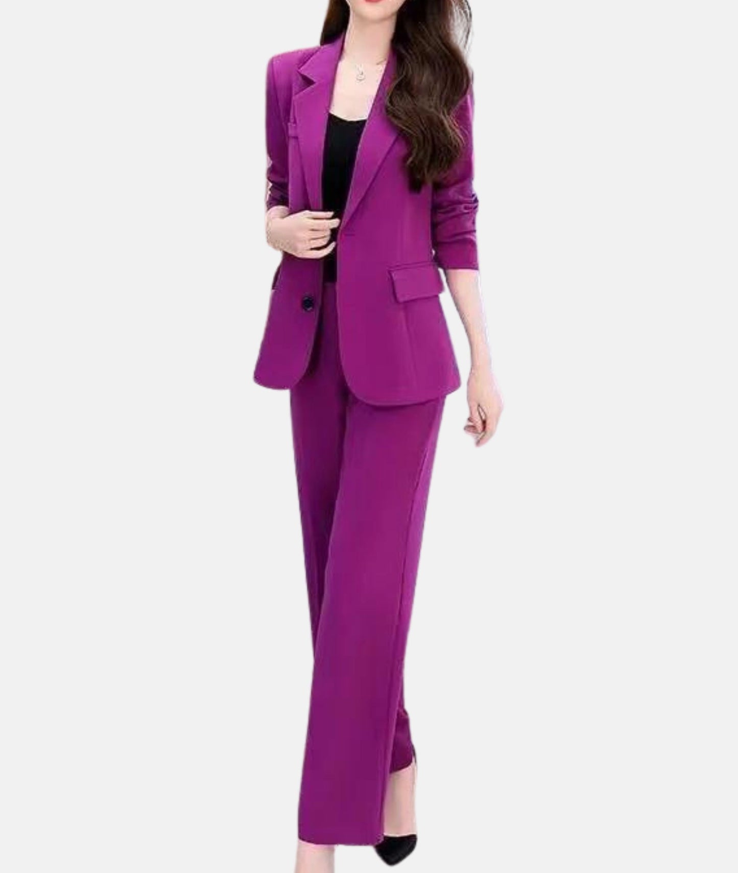Conjunto De Chaqueta Ajustada Y Pantalón Tailleur Para Adultos | Ideal Para Entornos Profesionales Y Formales