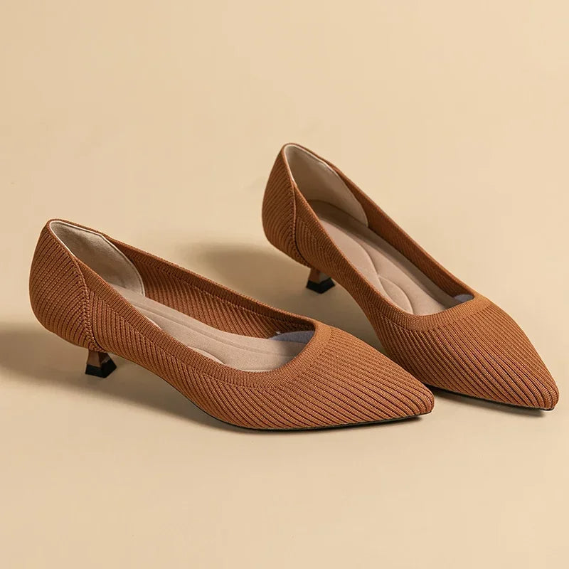 Sandalias de Tacón Slip-On con Punta Fina para Mujer | Ideales para Uso Diario y Ocasiones Variadas