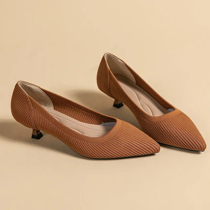 Sandalias de Tacón Slip-On con Punta Fina para Mujer | Ideales para Uso Diario y Ocasiones Variadas