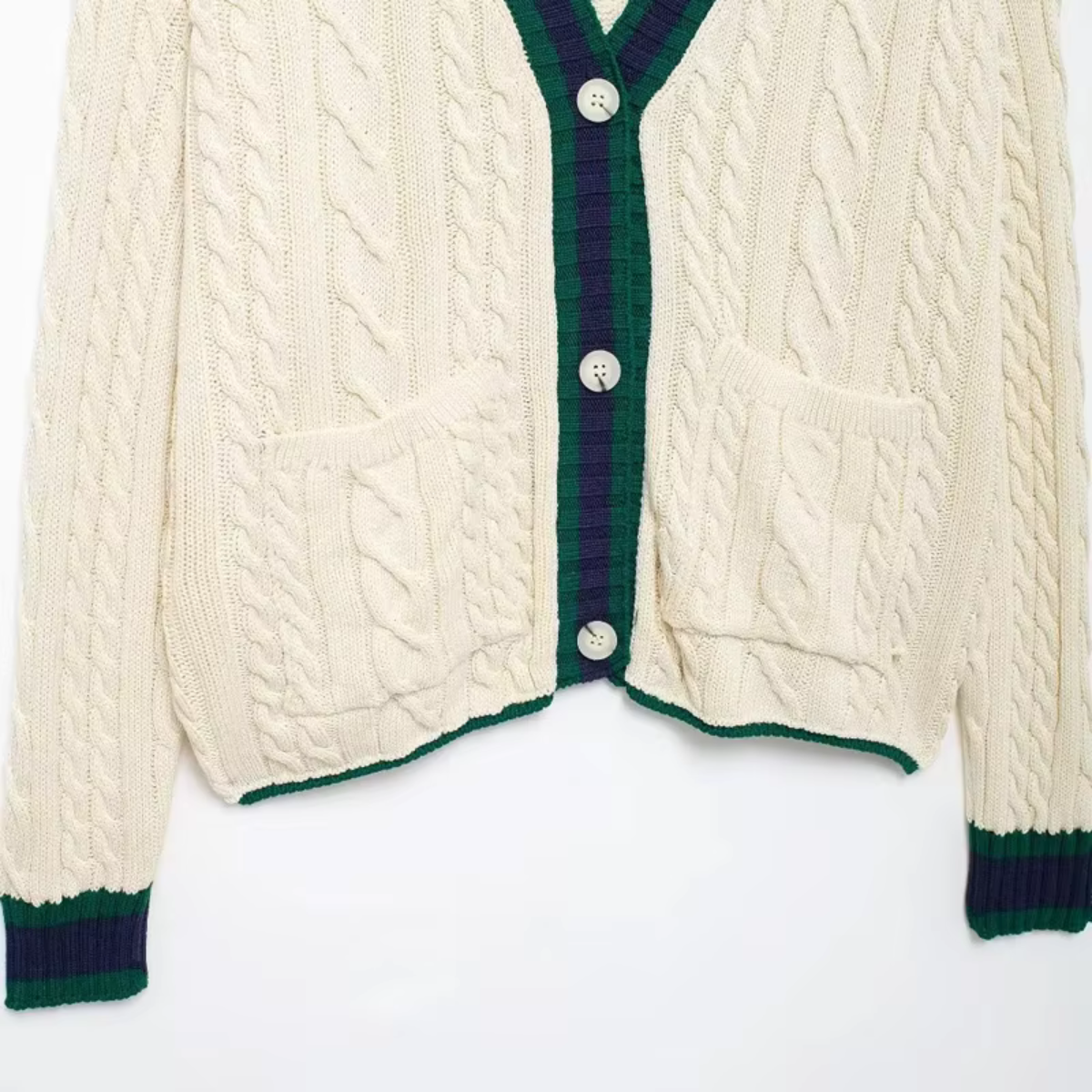 Jersey de Rayas Beige y Negro para Mujer con Mangas Largas | Ideal para Uso Diario