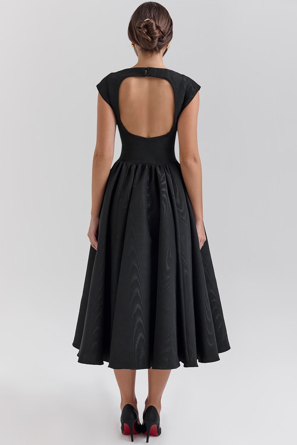 Vestido Midi con Cintura Definida para Mujer | Ideal para Eventos Formales