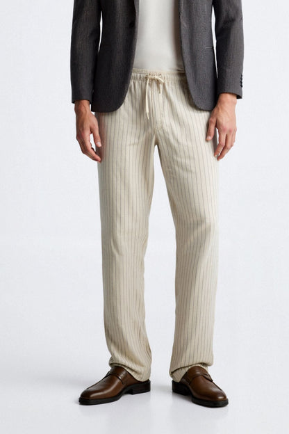 Pantalones Para Hombre Con Corte Relajado Y Cintura Elástica Con Cordón Para Hombre | Ideal Para Uso Diario