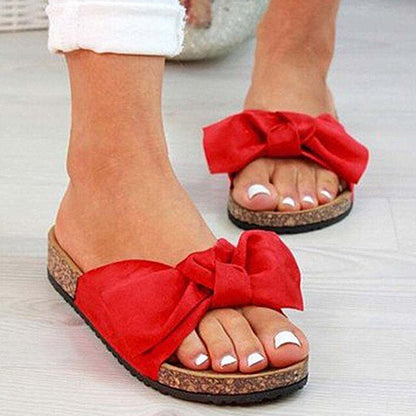 Sandalias Planas con Diseño de Lazo para Mujer | Ideales para Uso Diario en Temporadas Cálidas