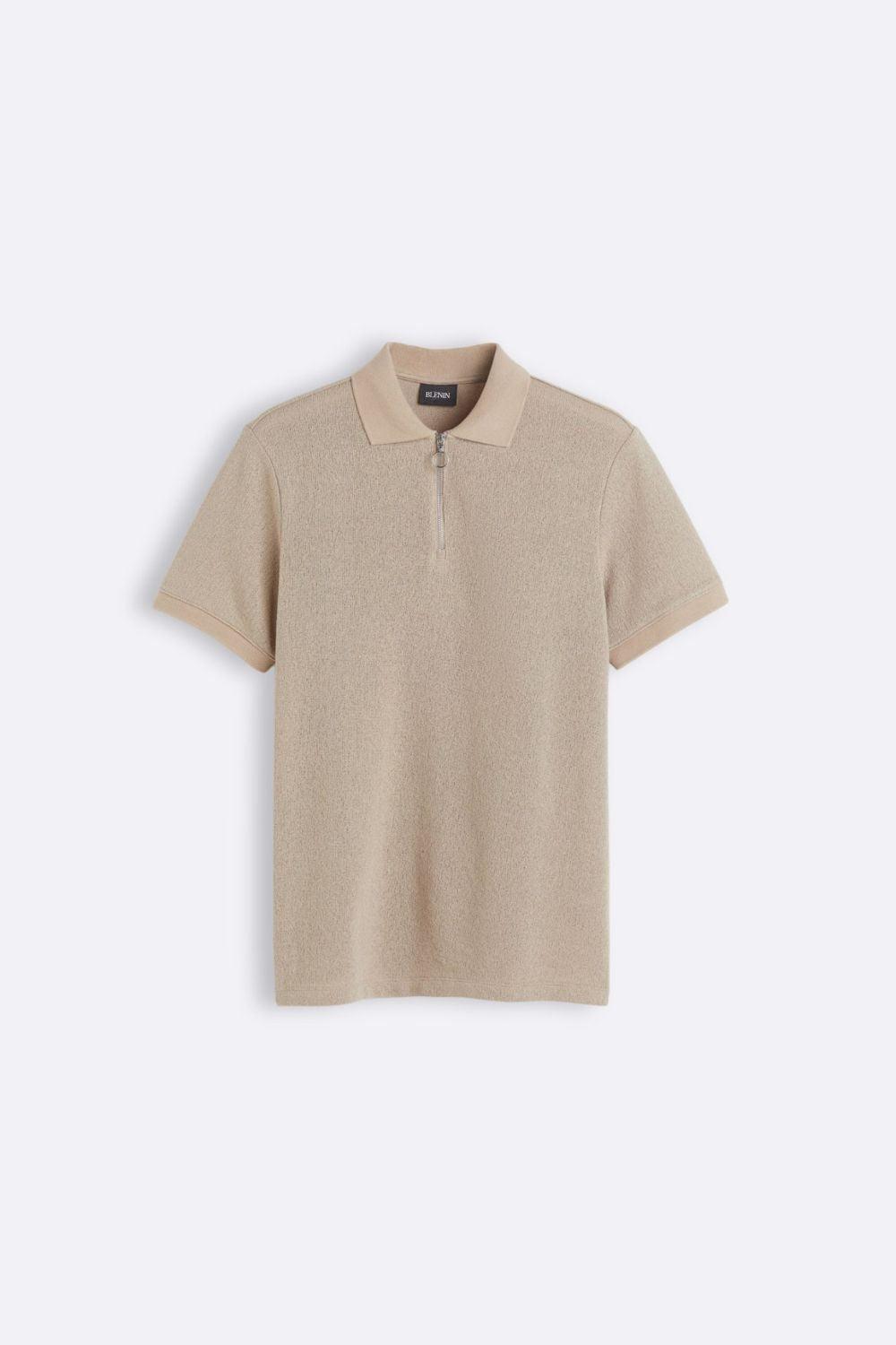 Polo de Manga Corta con Cuello Polo y Cierre de Cremallera para Hombres | Ideal para Uso Diario