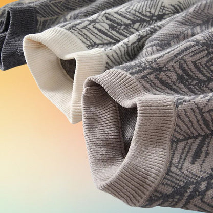 Jersey de Cuello Redondo con Motivo Tejido para Hombre | Ideal para Uso Diario y Semi-Formal