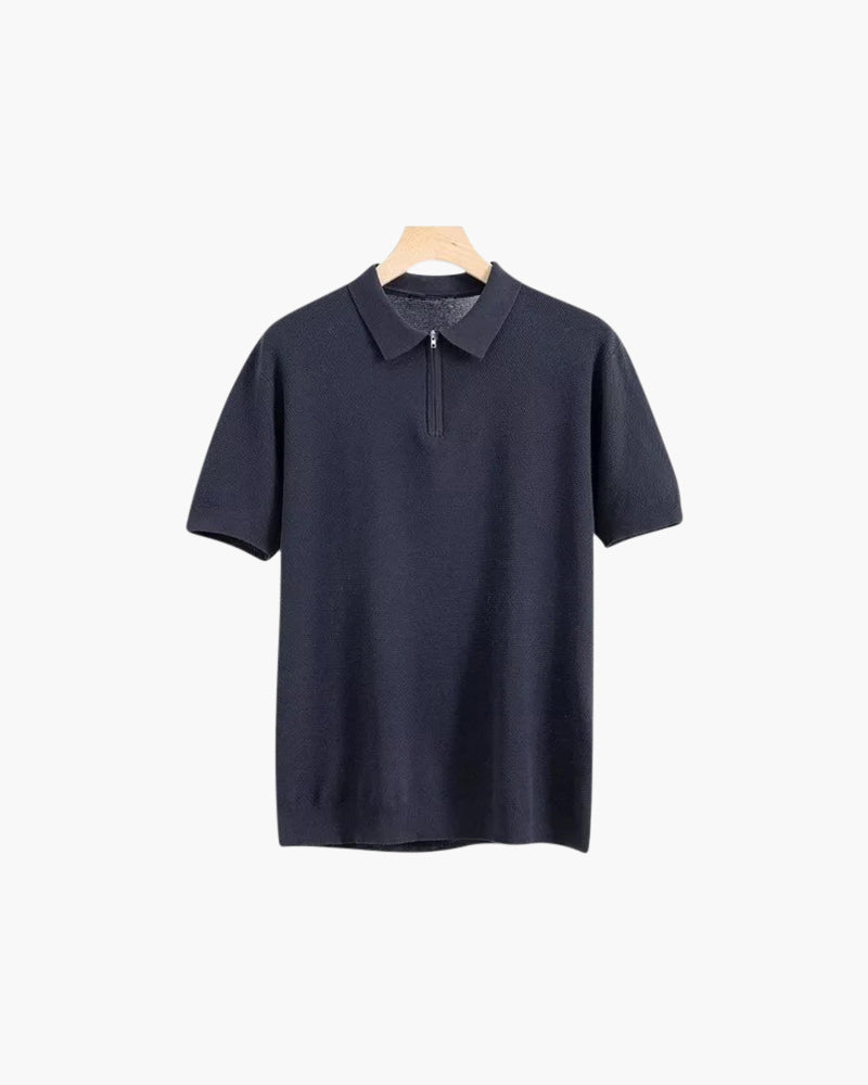 Polo de Manga Corta con Cierre de Cremallera para Hombres | Ideal para Clima Cálido