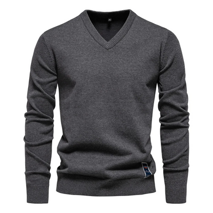 Jersey De Manga Larga Con Cuello En V Para Hombre | Ideal Para Uso Diario Y Ocasional