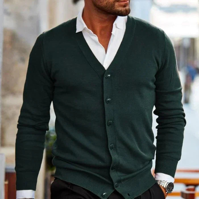 Jersey De Hombre Con Cuello En V Y Botones | Ideal Para Uso Diario Informal Y Profesional