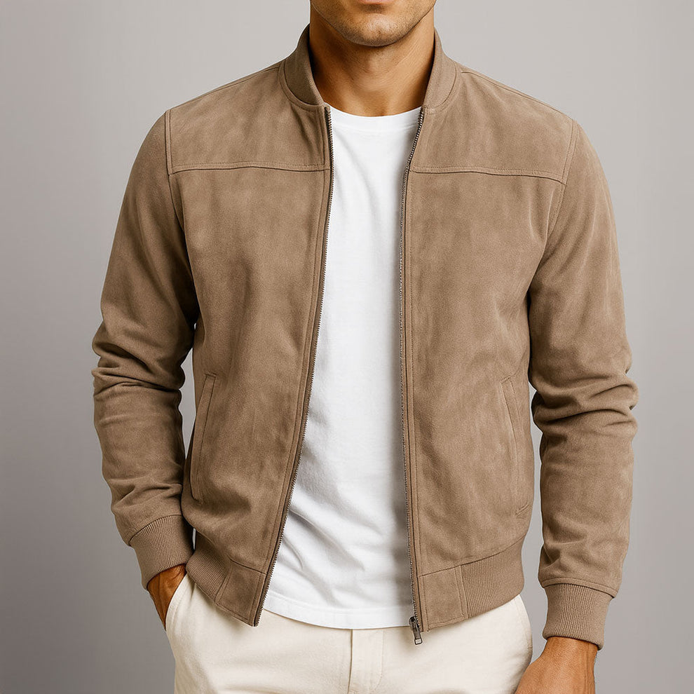 Chaqueta Con Cremallera Frontal Y Cuello Alto Para Hombre | Ideal Para Uso Diario Y Entretiempo