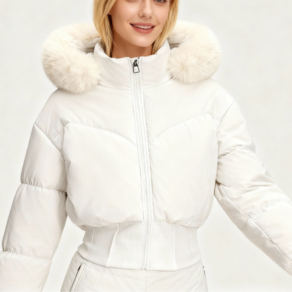 Chaqueta Corta con Cuello Alto para Mujer | Ideal para Uso Diario y Temporada Fría