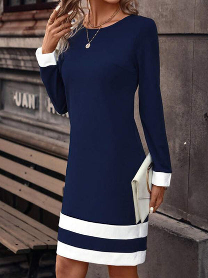 Vestido de Punto con Manga Larga y Corte Ajustado para Mujer | Ideal para Uso Diario