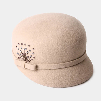 Boina De Invierno Con Visera Y Detalles Decorativos Para Mujer | Ideal Para Temporada Fría