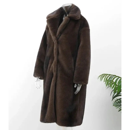 Chaqueta Larga De Corte Recto Para Mujer | Ideal Para Temporada Fría