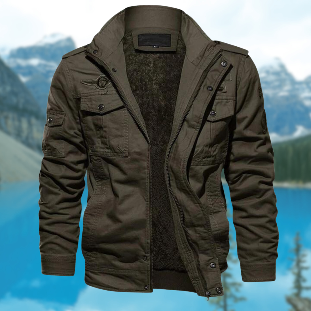 Chaqueta Bomber con Cierre de Cremallera para Hombre | Ideal para Uso Diario