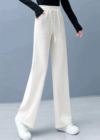 Pantalón De Pierna Ancha Con Cintura Con Cordón Para Mujer | Ideal Para Uso Diario