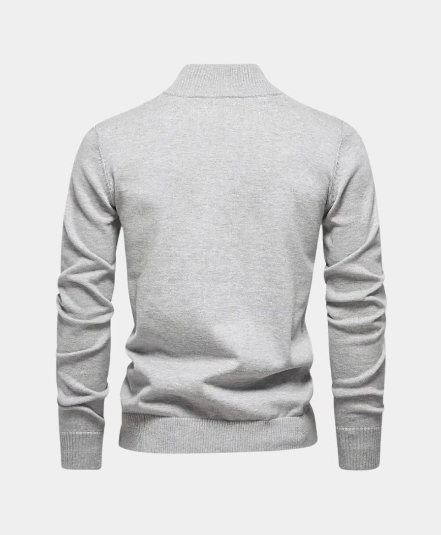 Jersey Con Medio Cierre Y Cuello Alto Para Hombre | Ideal Para Uso Diario