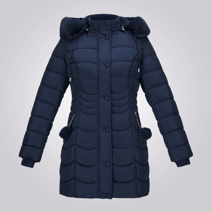 Manteau Largo Con Capucha Ajustable y Desmontable Para Mujer | Ideal Para La Temporada Fría