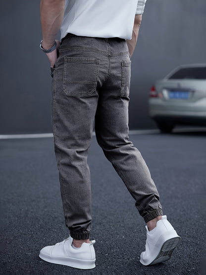 Pantalón Cargo con Cintura Elástica y Tobillos Ajustados para Hombre | Ideal para Uso Diario e Informal