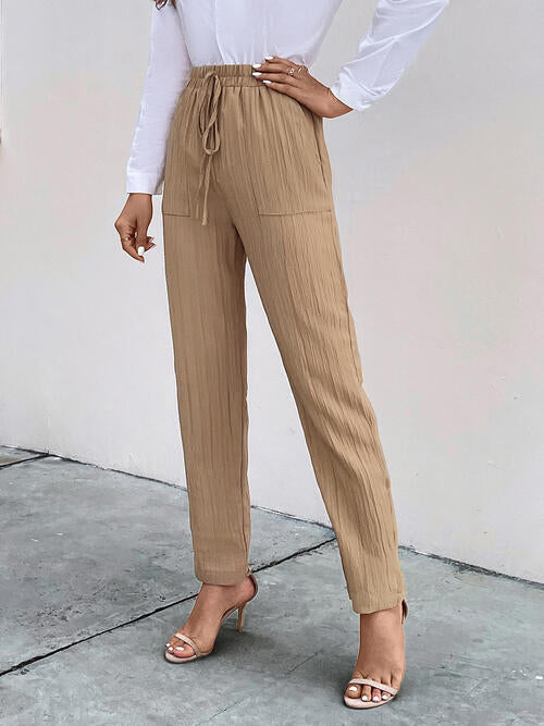 Pantalón Recto con Cintura Elástica para Mujer | Ideal para Uso Diario