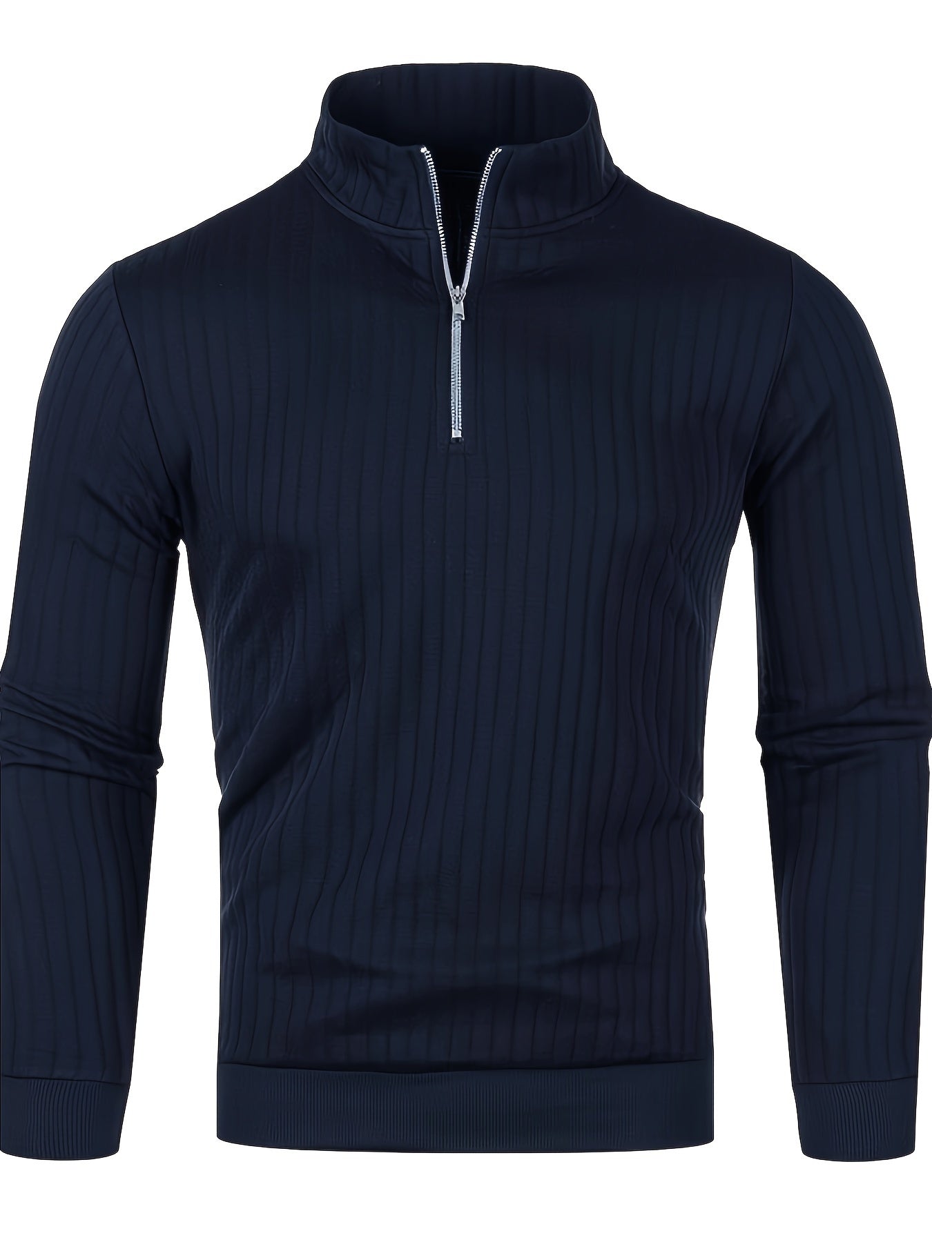 Jersey Con Cuello Alto Y Cremallera Para Hombre | Ideal Para Uso Diario Y Ocasional