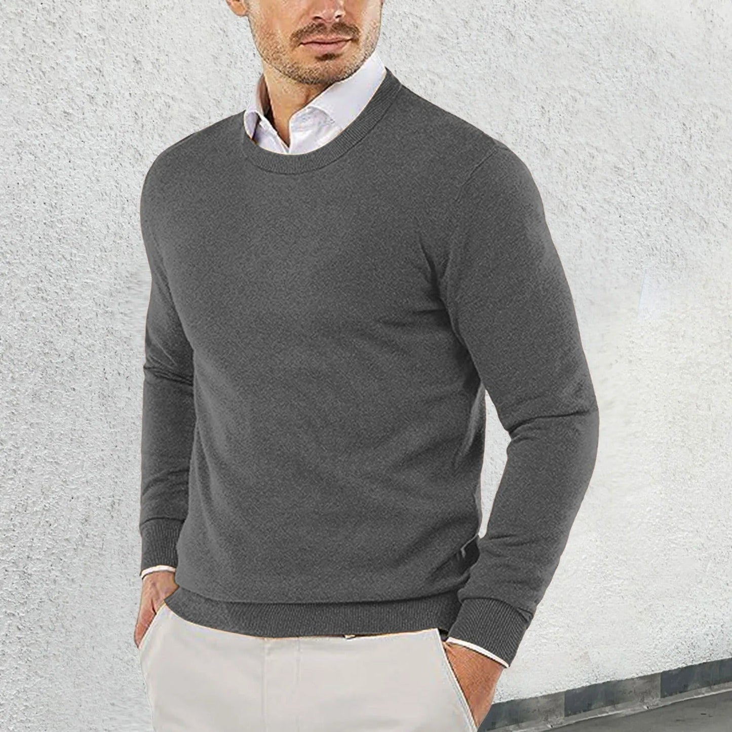 Jersey Con Cuello Redondo Y Corte Ajustado Para Hombre | Ideal Para Uso Diario