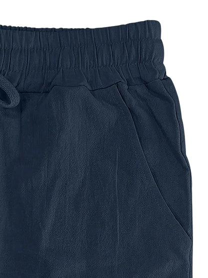 Pantalón Casual de Corte Amplio con Cintura Elástica y Bolsillos Profundos para Hombre | Ideal para Uso Diario