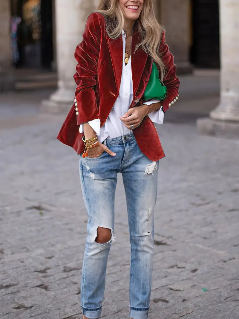 Blazer con Corte Ajustado para Mujer | Ideal para Uso Diario y Profesional