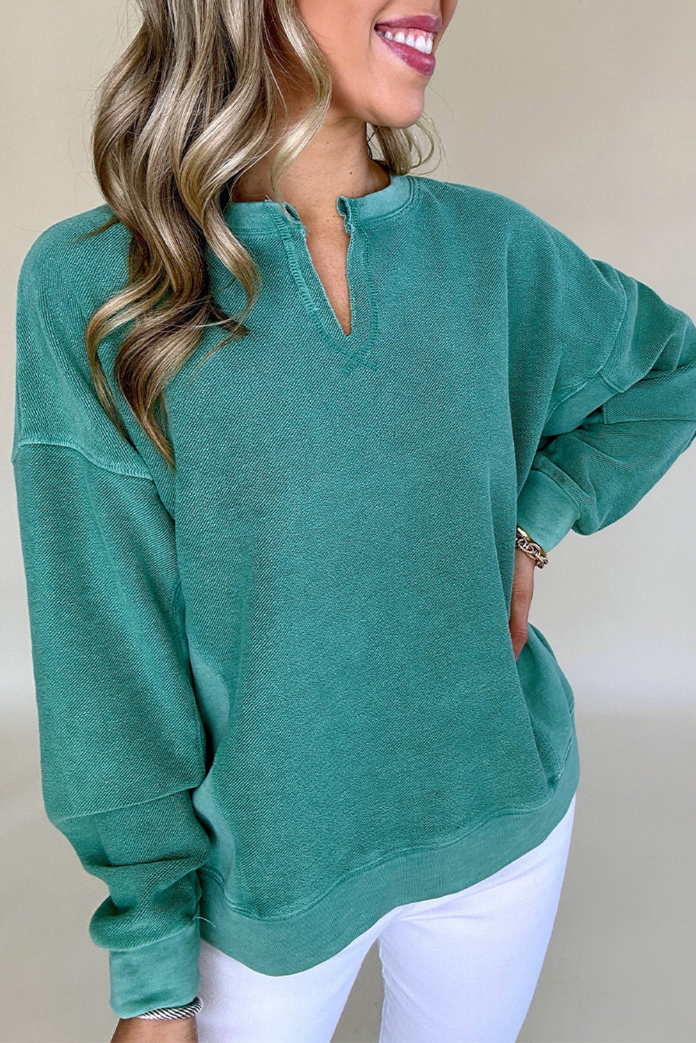 Sudadera De Manga Larga Con Corte Amplio Para Mujer | Ideal Para Uso Diario