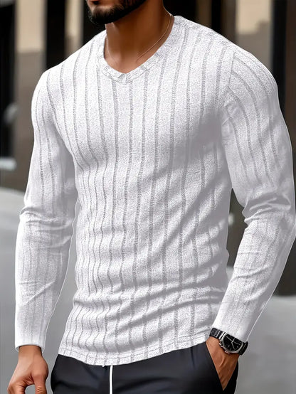 Camisa De Manga Larga Con Cierre De Botones Para Hombres | Ideal Para Uso Diario Y Ocasiones Semi-Formales