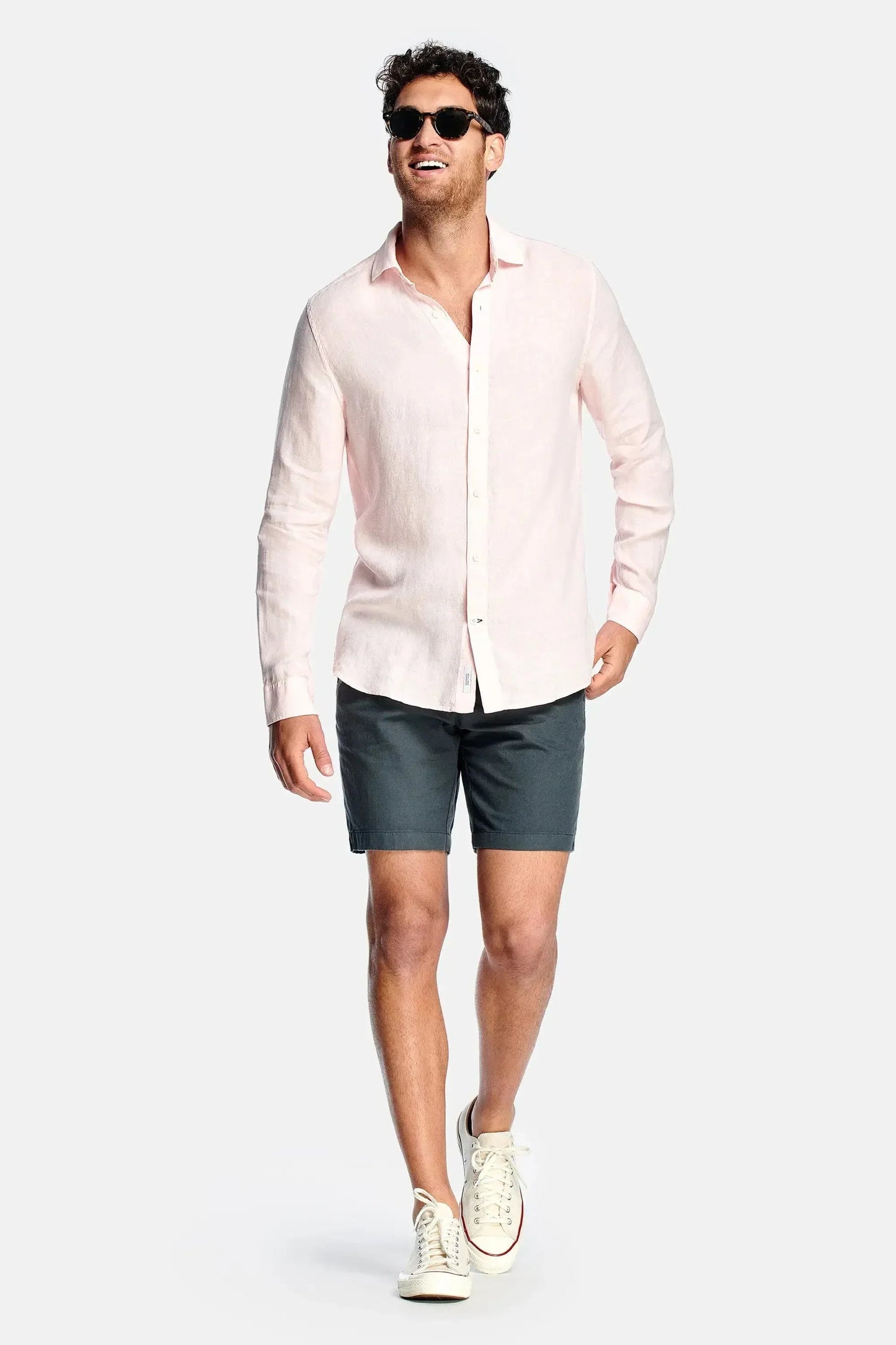 Camisa de Manga Larga con Corte Estándar para Hombre | Ideal para Uso Diario