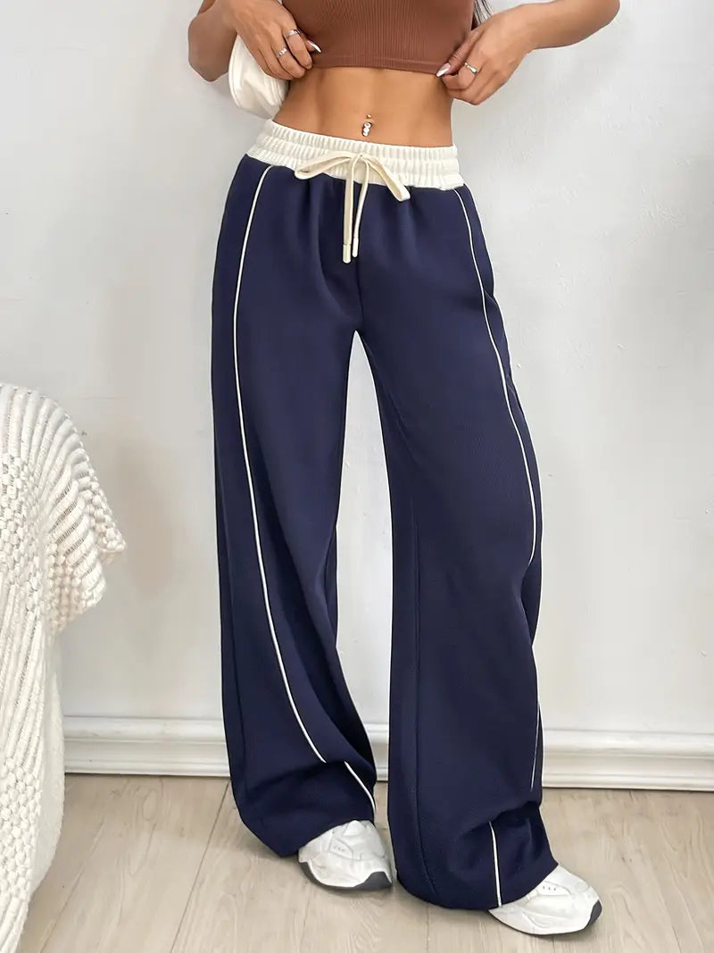 Pantalón Jogging de Corte Relajado con Cintura Ajustable para Mujer | Ideal para Uso en Casa y Actividades Ligeras