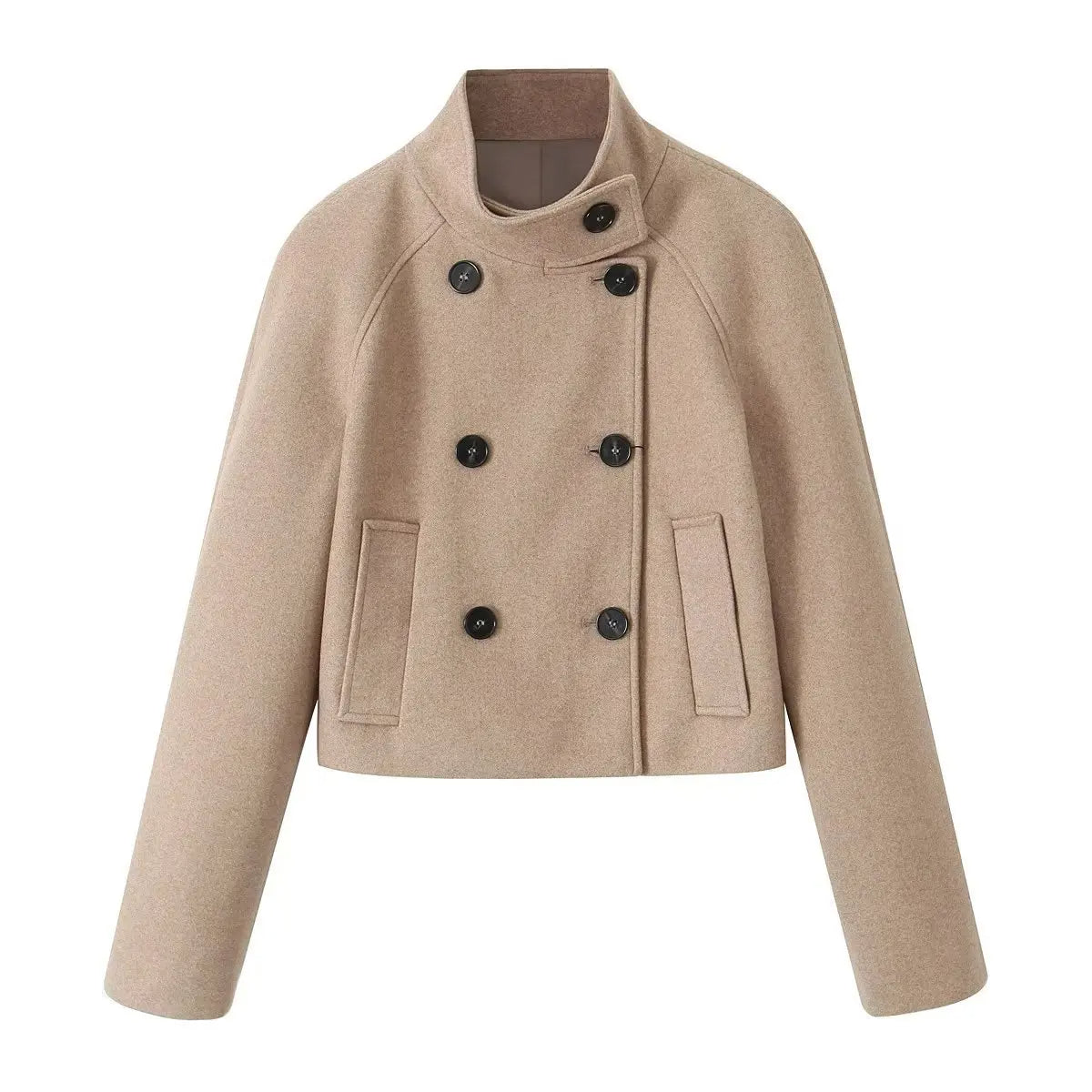 Abrigo De Invierno Con Corte Suelto Y Botones Dobles Para Mujer | Ideal Para Invierno