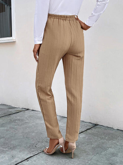 Pantalón Recto con Cintura Elástica para Mujer | Ideal para Uso Diario