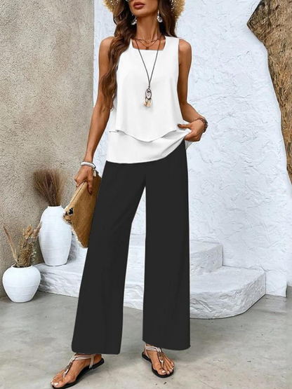 Conjunto de Dos Piezas con Corte Amplio para Mujer | Ideal para Días Cálidos