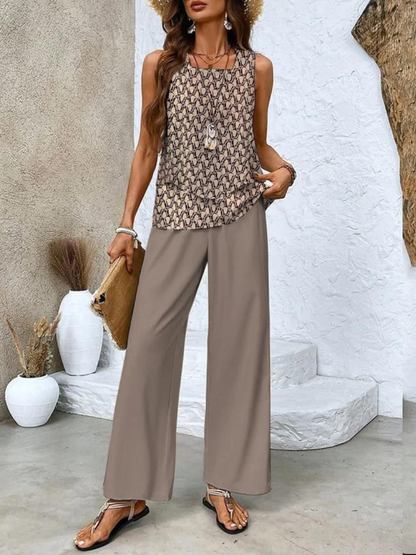 Conjunto de Dos Piezas con Corte Amplio para Mujer | Ideal para Días Cálidos