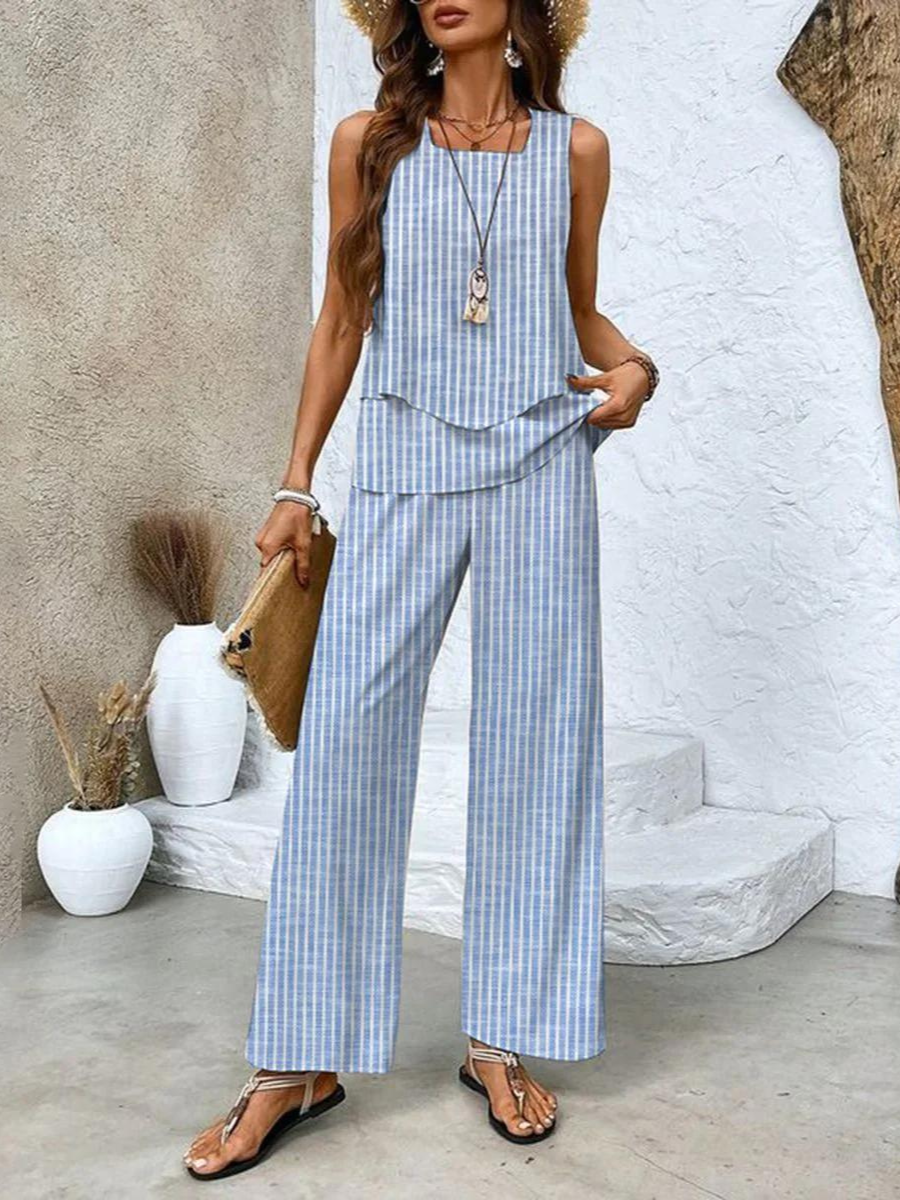 Conjunto de Dos Piezas con Corte Amplio para Mujer | Ideal para Días Cálidos
