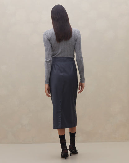 Falda Midi de Corte Sastre con Cintura Ajustable para Mujer | Ideal para Uso Profesional