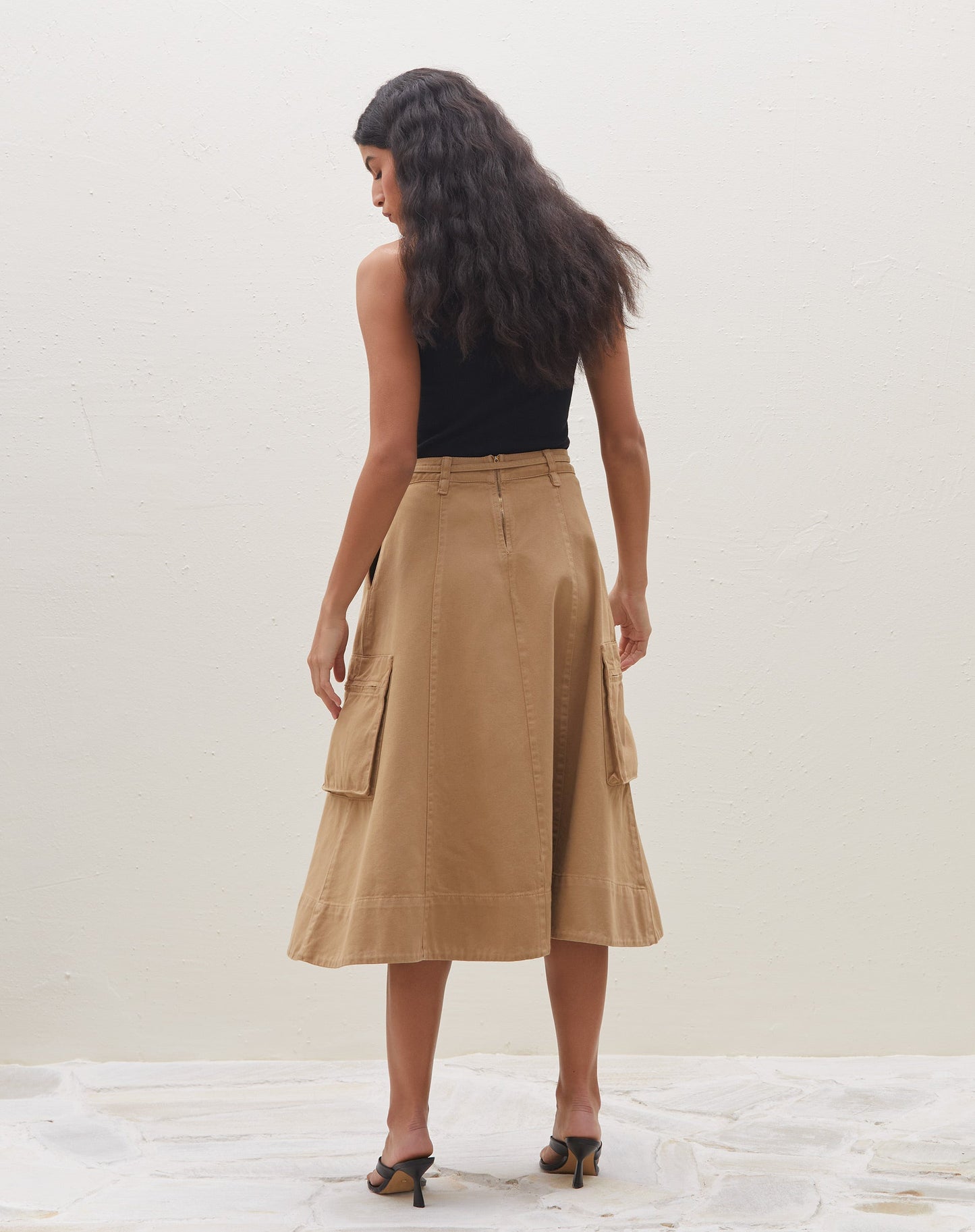 Falda Midi de Talle Alto con Lazo para Mujer | Ideal para Salidas de Noche o Eventos Planificados