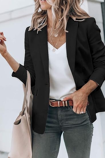 Blazer Ajustado Para Mujer con Poches Funcionales y Mangas Largas | Ideal Para Uso Profesional y Diario