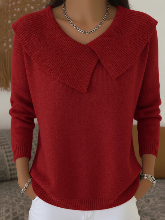 Jersey de Corte Amplio con Cuello Redondo para Mujer | Ideal para Uso Diario en Mi-Temporada