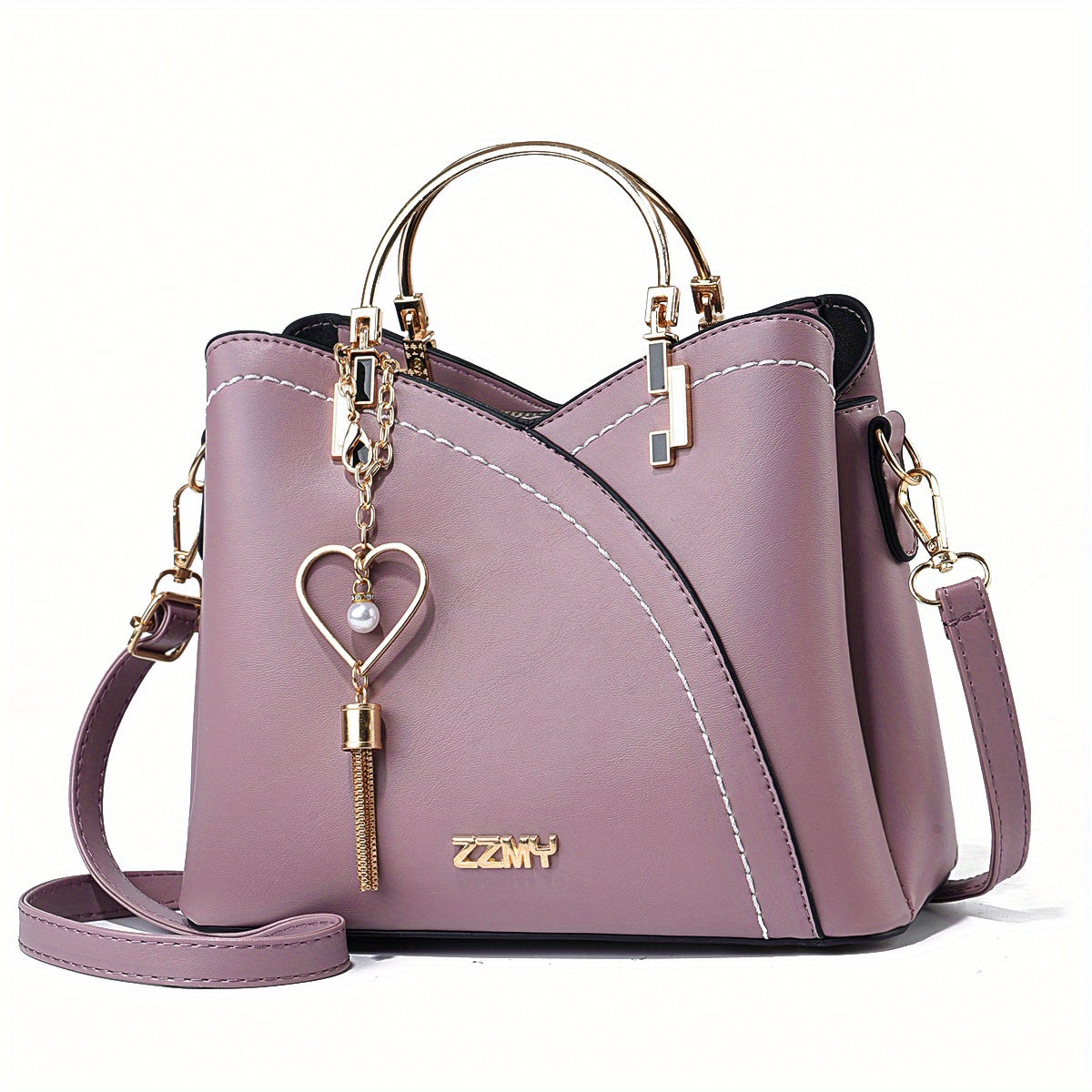 Bolso de Mano con Compartimento Principal y Detalles Color Block para Mujer | Ideal para Uso Diario